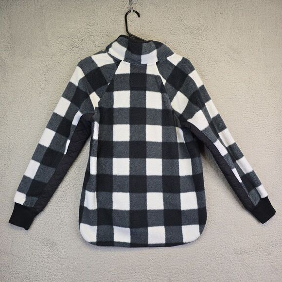 Abercrombie Fitch Jacket Womens S Mock Quilted Asymmetrical Snap Fleece Pullover - Picture 3 of 14